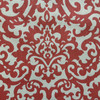 Duncan in Coral | Home Decor Fabric | Coral Red Damask | Waverly | Medium Weight | 45" Wide | By the Yard