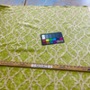 Nuri in Pistachio | Printed Chenille Upholstery Fabric | Lime Green Off White Lattice | Kaufmann | 54" Wide | By the Yard