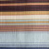 Brandy Stripe in Sunset Glow | Chenille Velvet Upholstery Fabric | Lavender Orange Blue Stripes | 54" Wide | By the Yard