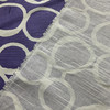 Bovie in Purple | Home Decor Fabric | Purple White Circle Design | Medium Weight | 54" Wide | By the Yard