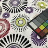 Douro in Mardi Gras | Velvet Home Decor Fabric | Purple Green Red Medallions | Covington | 54" Wide | By the Yard