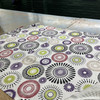 Douro in Mardi Gras | Velvet Home Decor Fabric | Purple Green Red Medallions | Covington | 54" Wide | By the Yard