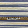 Thick and Thin Stripes | Home Decor Fabric | Blue Yellow Off White | Medium Weight | 54" Wide | By the Yard
