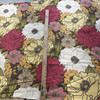 Large Scale Floral | Home Decor Fabric | Yellow Red Green Brown | Medium Weight | 54" Wide | By the Yard