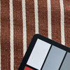 Idris in Rust | Upholstery Fabric | Stripes in Orange / Off White | Heavy Weight | 54" Wide | By the Yard