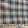 Dupree in Cranberry | Upholstery Fabric | Houndstooth Plaid in Brown, Tan with Red  | Medium Weight | Cotton Blend  | Marlatex | 54" Wide | BTY