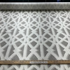 Elton in Mushroom | Home Decor Fabric | Grey Off White Lattice | Drapery | 54" Wide | By the Yard