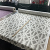 Elton in Mushroom | Home Decor Fabric | Grey Off White Lattice | Drapery | 54" Wide | By the Yard