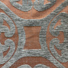 Jude in Tangerine | Upholstery Fabric | Grey Orange Largscale Damask | Heavyweight | 54" Wide | By The Yard