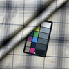 Callum in Pepper | Tartan Plaid Twill Fabric in  Medium Slate Blue, Taupe Gray   | Midweight Home Decor Fabric | Cotton Blend  | Marlatex | 54" Wide | BTY