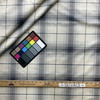 Callum in Pepper | Tartan Plaid Twill Fabric in  Medium Slate Blue, Taupe Gray   | Midweight Home Decor Fabric | Cotton Blend  | Marlatex | 54" Wide | BTY