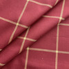 Windowpane in Brick Red   |  Plaid Fabric in Red, Gold |  Midweight Home Decor Fabric |  Cotton Blend Twill | Marlatex | 54" Wide | BTY