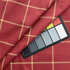 Windowpane in Brick Red   |  Plaid Fabric in Red, Gold |  Midweight Home Decor Fabric |  Cotton Blend Twill | Marlatex | 54" Wide | BTY