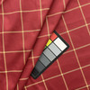 Windowpane in Brick Red   |  Plaid Fabric in Red, Gold |  Midweight Home Decor Fabric |  Cotton Blend Twill | Marlatex | 54" Wide | BTY