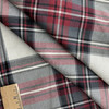 Callaway in Pepper | Tartan Plaid Fabric in Red, Black Cream | Midweight Home Decor Fabric |  Cotton Blend Twill | Marlatex | 54" Wide | BTY
