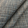 Blue and Brown Tweed Slub Weave | Upholstery Fabric | Heavy weight | 54" Wide | Sold BTY