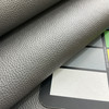 Waller in Dark Grey | Cool Dark Gray Pebble Texture Faux Leather Upholstery Vinyl Fabric | Heavyweight | Indoor Furniture | Felt Backed | 54 Wide | Sold BTY