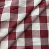 Buffalo in Radish | Red and Cream Woven Buffalo Check Duck Fabric | Home Decor | Drapery | Marlatex | 54 Wide | Sold BTY