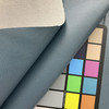 Promessa in Stone Blue  | Gray Blue Pebble Grain Faux Leather Upholstery Vinyl Fabric  | Knit  back |  Medium weight | 54 Inch WIde | Sold BTY
