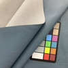 Promessa in Stone Blue  | Gray Blue Pebble Grain Faux Leather Upholstery Vinyl Fabric  | Knit  back |  Medium weight | 54 Inch WIde | Sold BTY