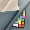 Promessa in Stone Blue  | Gray Blue Pebble Grain Faux Leather Upholstery Vinyl Fabric  | Knit  back |  Medium weight | 54 Inch WIde | Sold BTY