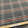 Crossley in Charcoal | Upholstery Fabric | Plaid in Dk Grey / Orange / Lt Grey | Medium Weight | 54 " Wide | Sold BTY