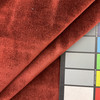 Lomba in Rust   | Deep Rusty Red Solid Woven Velvet Upholstery Fabric  | Home Decor | Heavy Weight  | 54" Wide | Sold BTY