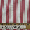 Blake in Punch | Pale Red and White Stripe Micro Herringbone Twill Fabric | Lightweight | Home Decor | Drapery | 58" Wide | Sold BTY