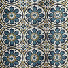 Petra in Capri | Upholstery Fabric | Medallion in Turquoise / Navy / Gold / White | 100% Polyester  |  Heavy weight |  54" Wide | Sold BTY