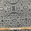 Jude in Ebony | Upholstery Fabric | Large Scale Medallion in Black and Grey | Heavy Weight | 54" Wide | By The Yard