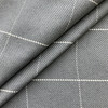Ballenger in Grey / White | Upholstery Fabric | Windowpane Plaid | Large Scale | Heavyweight | 54" Wide | By the Yard