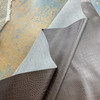 Alligator Alley in Espresso Dark Brown | Faux Leather | Vinyl Upholstery Fabric | Heavy Grain | 54" Wide | By the Yard