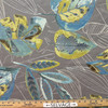 Fullerton in Granite | Home Decor Fabric | Painterly Leaves in Grey / Green / Blue | Medium Weight | 54" Wide | By the Yard