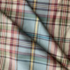 Aspen in Teal   |  Tartan Plaid Fabric  in Aqua, Red and Tan  | Midweight Home Decor Fabric | Cotton Blend Twill | Marlatex | 54" Wide | BTY