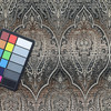 Gramercy in Cinder | Jacquard Upholstery Fabric | Damask in Black / Brown / Taupe | Medium weight |  54" Wide | Sold BTY