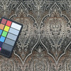 Gramercy in Cinder | Jacquard Upholstery Fabric | Damask in Black / Brown / Taupe | Medium weight |  54" Wide | Sold BTY