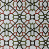 Lattice in Lime / Red / Black | Home Decor / Upholstery Fabric | 54" Wide | By the Yard