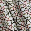 Lattice in Lime / Red / Black | Home Decor / Upholstery Fabric | 54" Wide | By the Yard