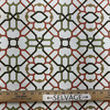Lattice in Lime / Red / Black | Home Decor / Upholstery Fabric | 54" Wide | By the Yard