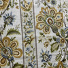 Floral Ikat Stripe in Yellow / Green / Off White | Home Decor Fabric | Braemore | Medium Weight | 54" Wide | By the Yard