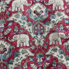 Loxodonta in Vintage Rose | Home Decor Fabric | Elephant Damask | Drapery | Covington Hilary Farr | 54" Wide | By The Yard