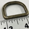 1" Metal D-Ring | Distressed Brass | Use for Bags / Strapping / Belts