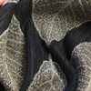 3 Yard Piece of Black with Large Gray Leaves | Upholstery / Slipcover Fabric | 54 Wide | BTY