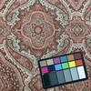 Medallion Design in Red / Pink / Taupe | Home Decor Fabric | Vilber Classic 2238 | Medium Weight | 100% Cotton | 54" Wide | By the Yard