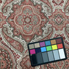 Medallion Design in Red / Pink / Taupe | Home Decor Fabric | Vilber Classic 2238 | Medium Weight | 100% Cotton | 54" Wide | By the Yard