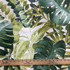 Panama in Tropical  | Green, Olive, Cram Tropical  Foliage  Allover Printed Duck Home Decor Fabric | Drapery |  Vilber | 100% Cotton |  54" Wide | Sold BTY