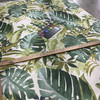 Panama in Tropical  | Green, Olive, Cram Tropical  Foliage  Allover Printed Duck Home Decor Fabric | Drapery |  Vilber | 100% Cotton |  54" Wide | Sold BTY