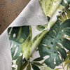 Panama in Tropical  | Green, Olive, Cram Tropical  Foliage  Allover Printed Duck Home Decor Fabric | Drapery |  Vilber | 100% Cotton |  54" Wide | Sold BTY