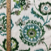 Busan in Green  |  Ikat Mosaic on Natural  Printed Duck Home Decor Fabric |  Drapery | Vilber | 100% Cotton |  54" Wide | Sold BT