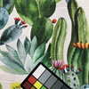 Mojave in Green  | Desert Cactus on Natural Printed Duck Home Decor Fabric | Drapery | Vilber | 100% Cotton | 54" Wide | Sold BTY